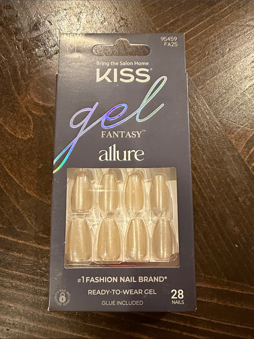 Kiss Gel Fantasy Allure Press-On Nails - Shimmery Beige